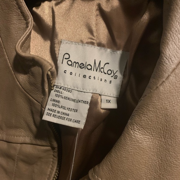 Leather jacket and skirt, size 1X, 100% genuine leather, Pamela McCoy. - Picture 3 of 5